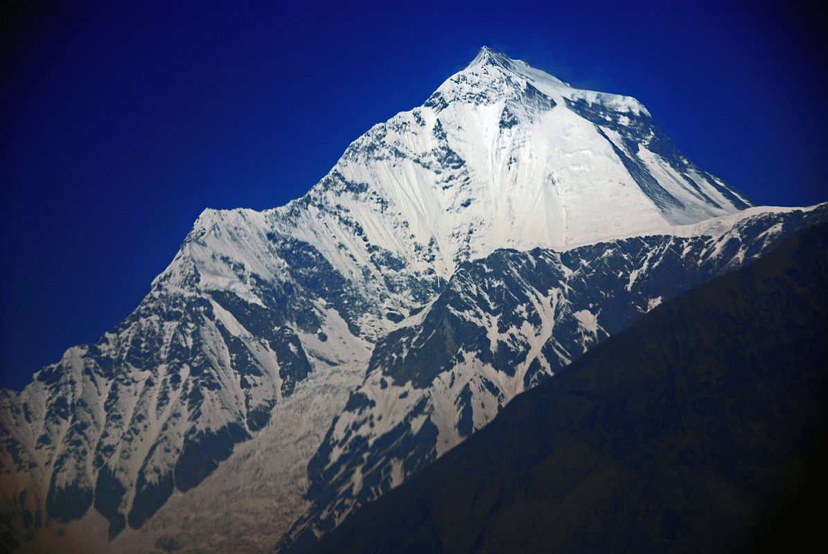 03 Pokhara Flight To Jomsom 06 Dhaulagiri North Face The Dhaulagiri North Face comes into view just before landing at Jomsom on the flight from Pokhara to Jomsom.